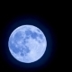 Big Blue Full Moon Rising In The Sky - VideoHive Item for Sale