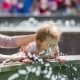 Baby Boy Touching Water In The Fountain - VideoHive Item for Sale