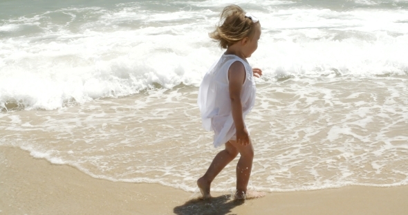 Adorable Young Girl On Her Summer Vacation