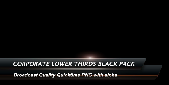 Corporate Lower Thirds Black Pack