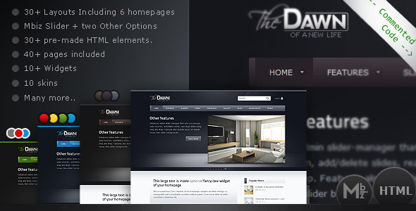 theDawn Premium All-in-one HTML Theme