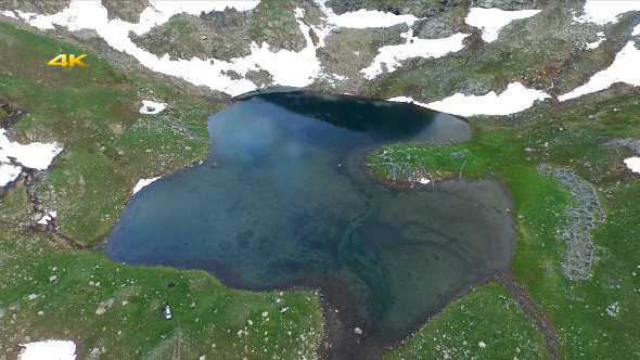 Aerial Glacial Lake and Alpine Tundra 2