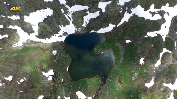 Aerial Glacial Lake and Alpine Tundra 4
