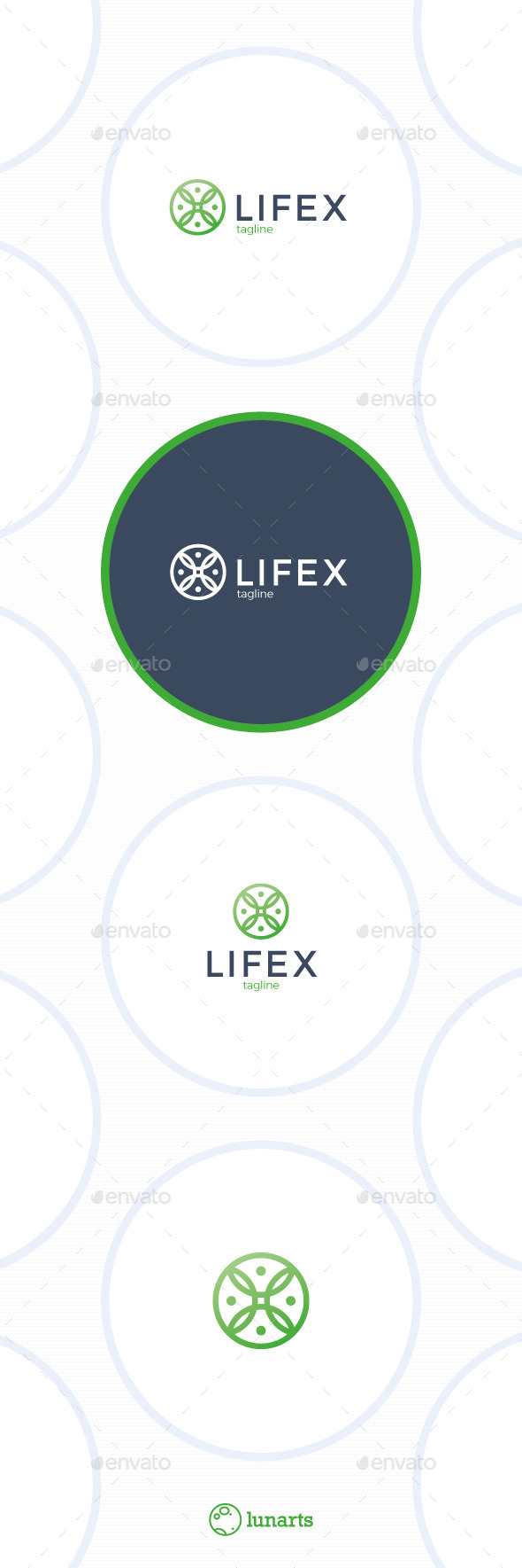 Life Yoga  Logo - Letter X