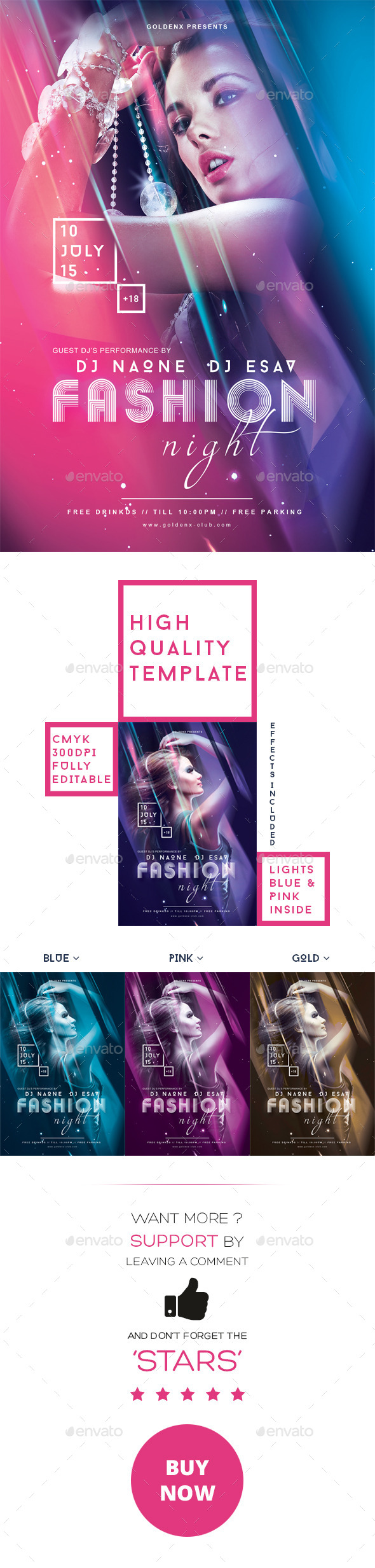 Fashion Night Flyer Template