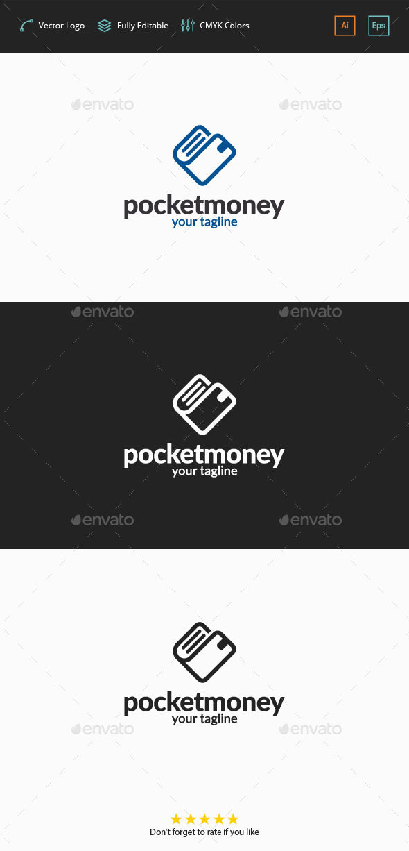 Pocket Money - Wallet Logo