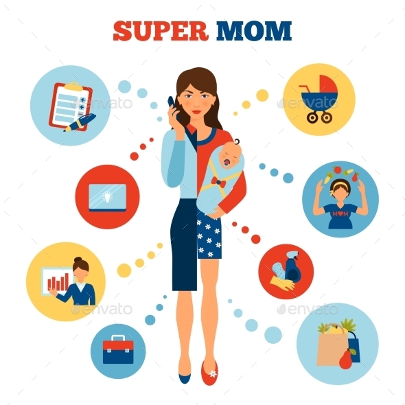 Businesswoman Mother Concept