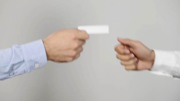 Businessman Exchanging Visit Card