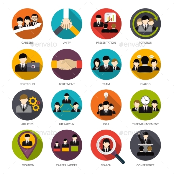 Human Resources Icons Set