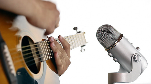 Recording Acoustic Guitar in Studio 11