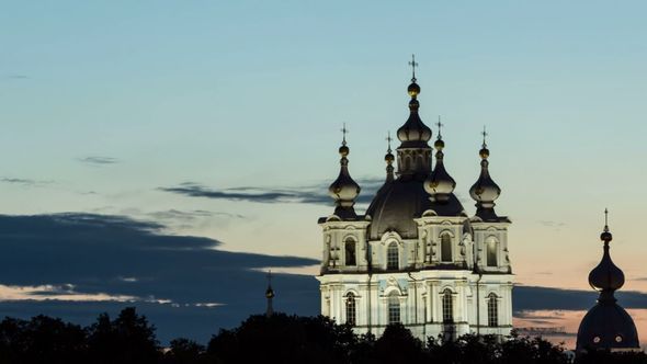 Smolny Cathedral In White Nights 