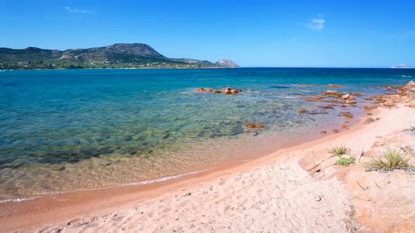 Red Beach Near Porto Istana, Sardinia, Italy