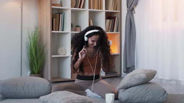 Music Joy Cool Song Playlist Woman Headphones Home