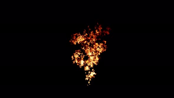 Flames burn in the colors of true fire Isolated by Alpha channel alt