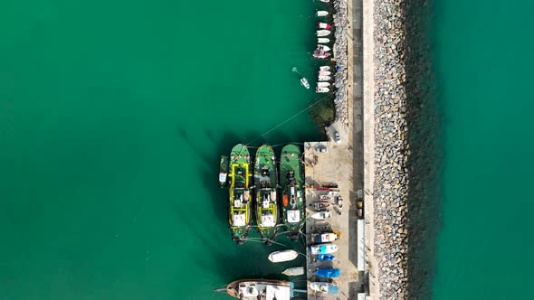 Yacht on the Port of the Mediterranean Sea Turkey Alanya