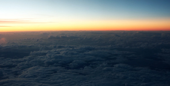 Clouds Passing By From Above Airplane