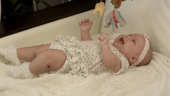 Little Baby Playing With Toys At Home alt