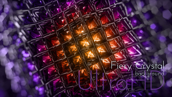 Fantastic Fiery Crystal Background