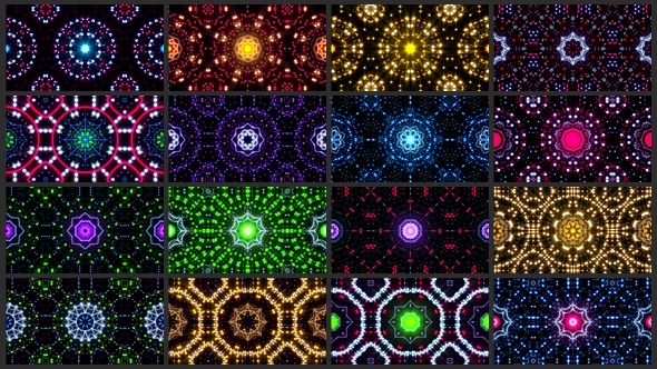 Colorful Abstract Kaleidoscope VJ Loops Pack II