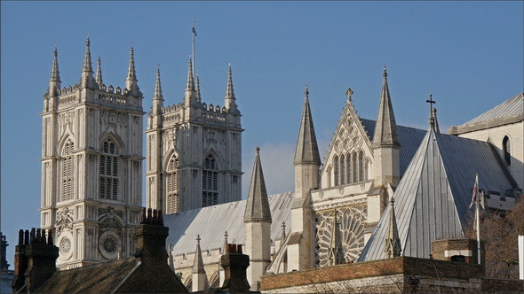 The Top View of the Westminster Abbey Church 