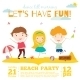 Invitation Card On Summer Beach Party - GraphicRiver Item for Sale