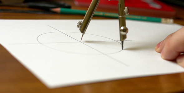 People Draw a Compass on the Paper