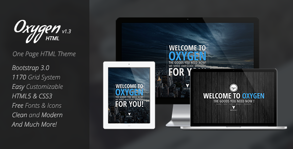 Oxygen One Page Parallax Theme