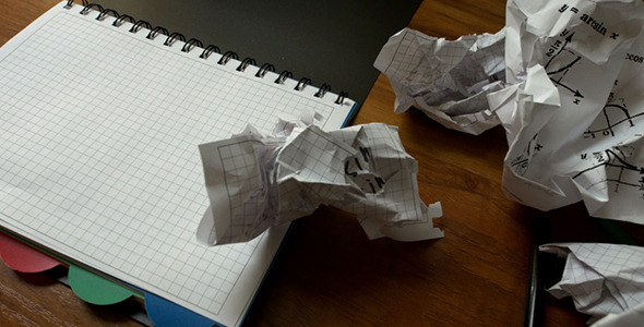 Man Destroys Paper with Formulas in Notepad