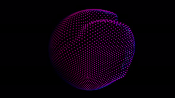 Distortion Waves on Abstract Sphere of Particles Loop