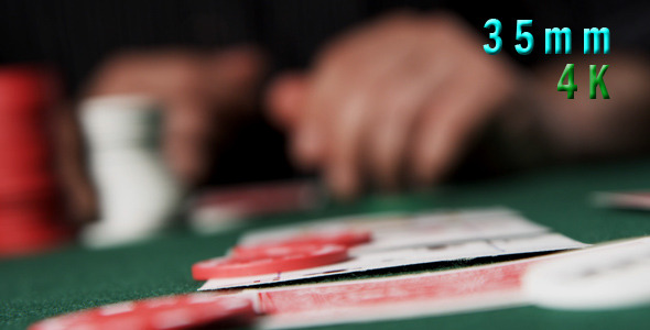 Placing A Bet With Poker Chips 04 