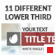 Clean and Modern Lower Thirds - VideoHive Item for Sale