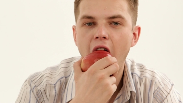 Enjoying The Fresh Apple