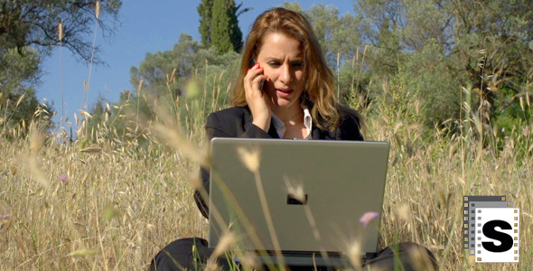 Businesswoman Working In The Field alt