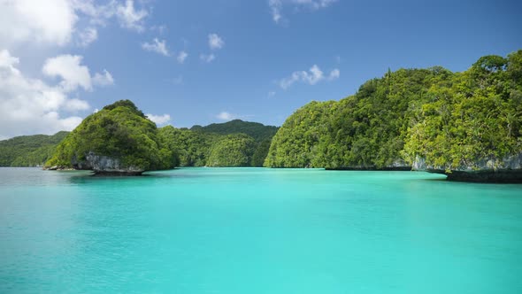 National park Rock Island Boat trip in Palau.