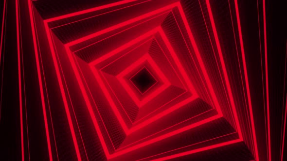 Abstract Red Tunnel Background