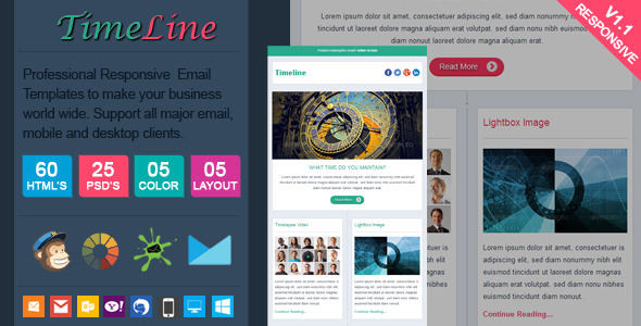 TimeLine - responsywny e-mail w stylu Facebooka