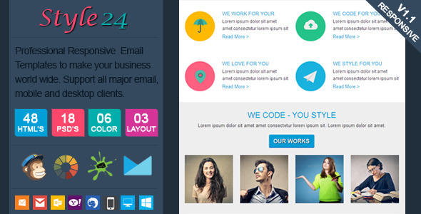 Style24 - Clean & Cool Responsive Email Template