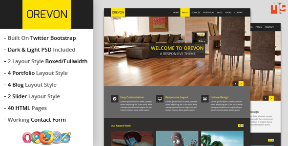 Orevon - Multipurpose HTML5 Responsive Template