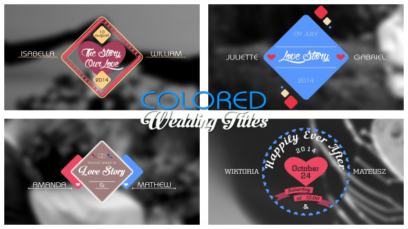 Wedding Titles - Colored