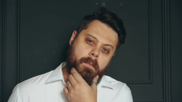 Gentleman Posing in Studio