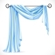 Blue Asymmetric Curtains - GraphicRiver Item for Sale