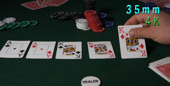 Player Showing Poker Cards 08 