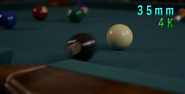 Billiard Ball Is Being Hit In The Pocket 05