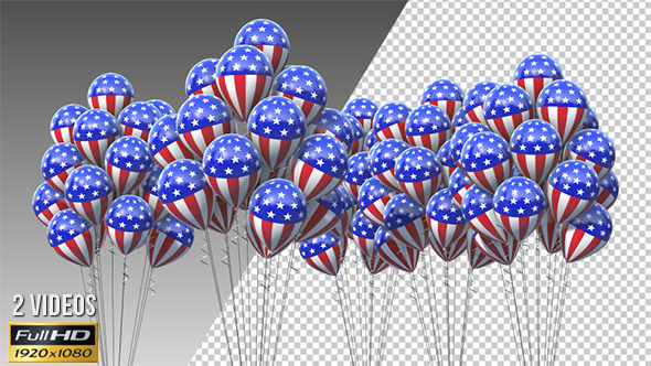 Balloons - American Flag - 2 Pack