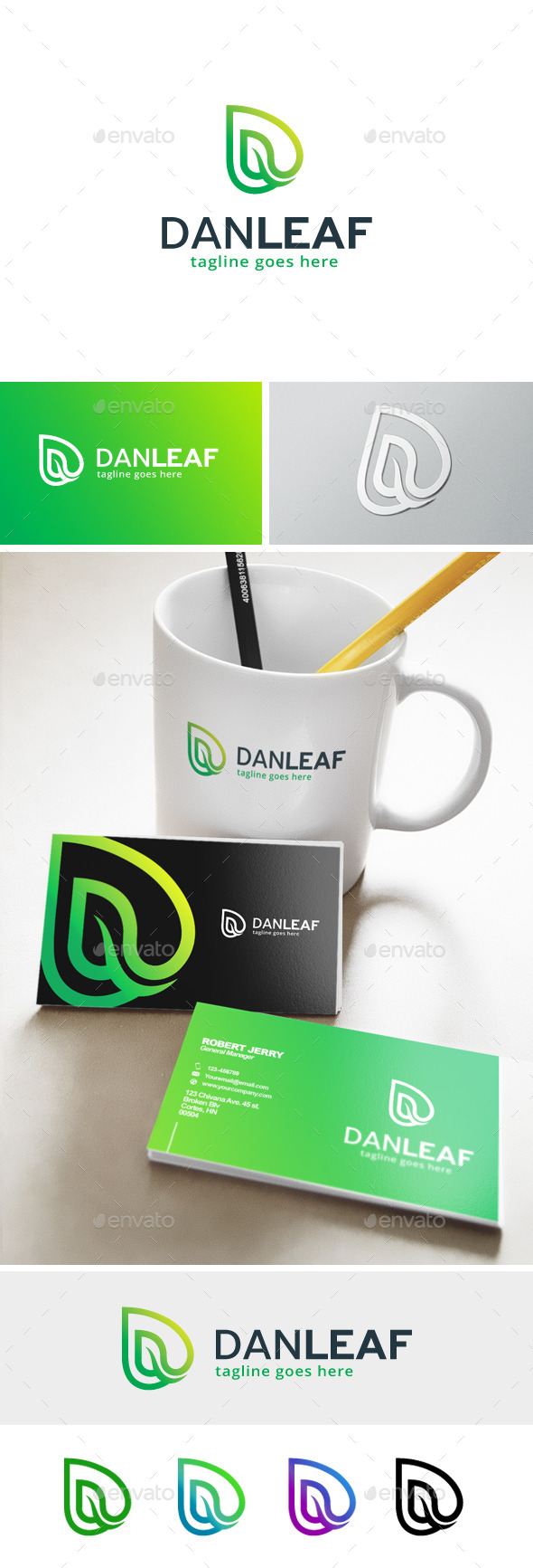 Letter D Logo - Danleaf