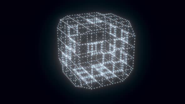 Rounded Dice Hologram Rotating 4k alt
