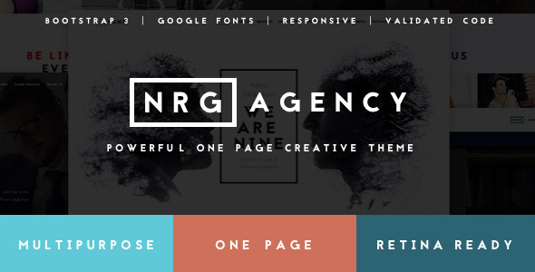 NRGagency – Creative One-Page Agency Theme