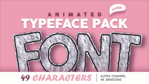 Crumpling Crushed Paper Font Pack