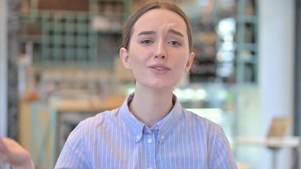 Portrait of Annoyed Young Businesswoman Arguing, Fight