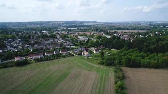 French Vexin Regional Natural Park seen from the sky